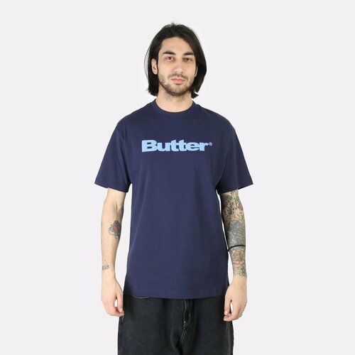 Футболка Butter Goods Wordmark, размер S, синий футболка butter goods natural wonders размер s бежевый