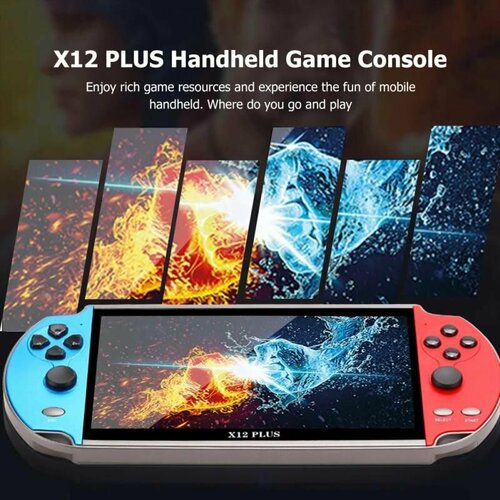 игровая приставка x12 plus 7 16 gb Игровая Приставка Портативная Game Player X12 PLUS, 7 дюймов, встроенные 1000 игр, 16 ГБ