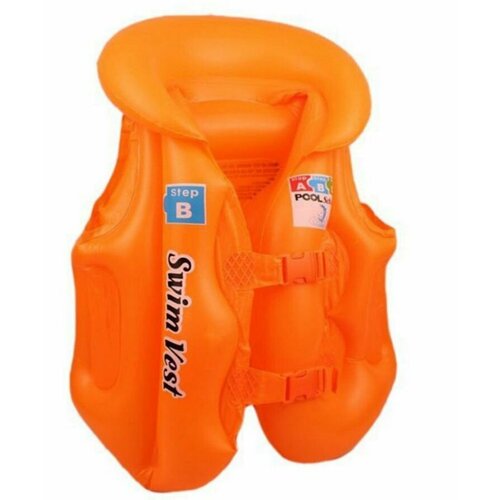 Жилет для плавания детский, 5-10 лет, размер 45x35см B (M), цвет оранжевый жилет надувной спасательный детский b