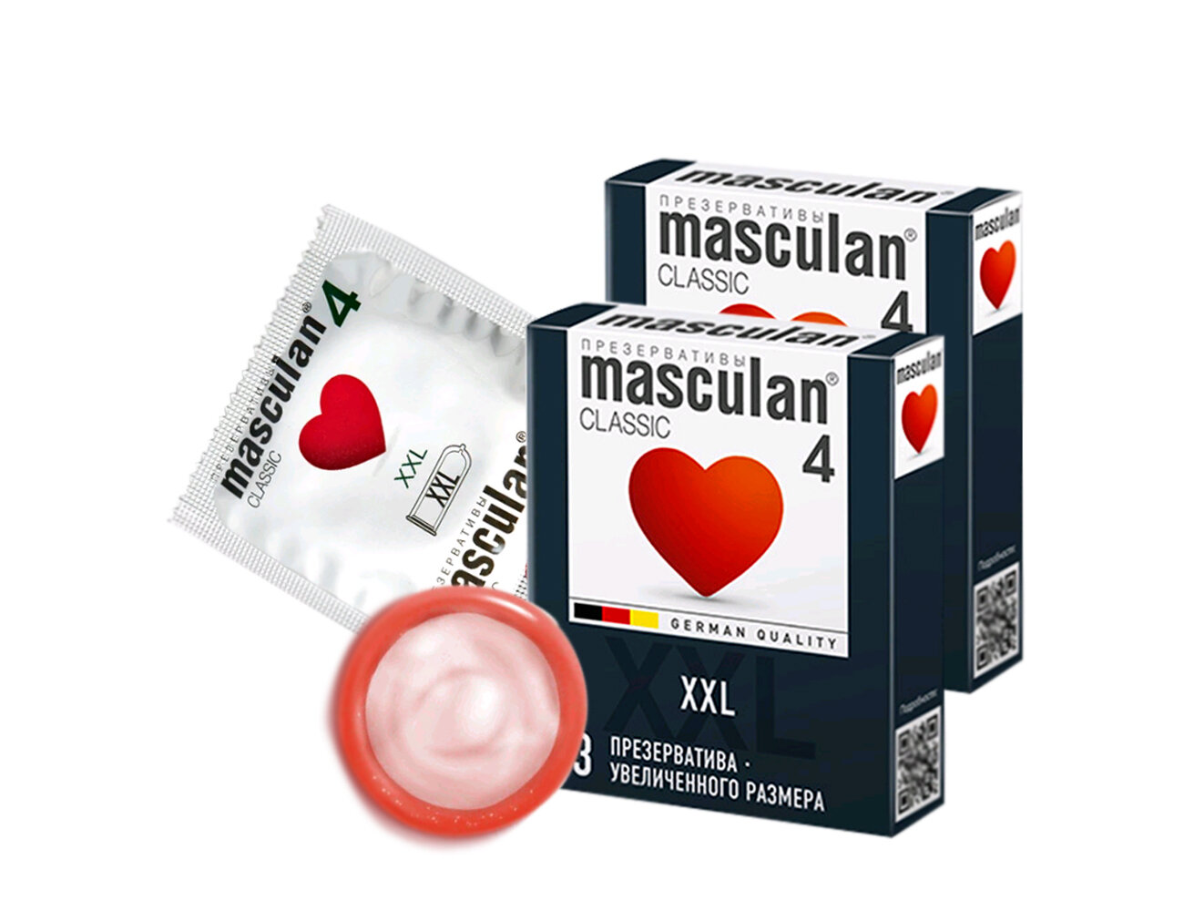 Презервативы Masculan XXL № 3, 2 упаковки (6 презервативов увеличенного размера)