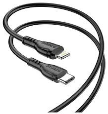 Кабель Borofon BX51, USB Type-C to Apple Lightning, 1 метр, 12W, черный