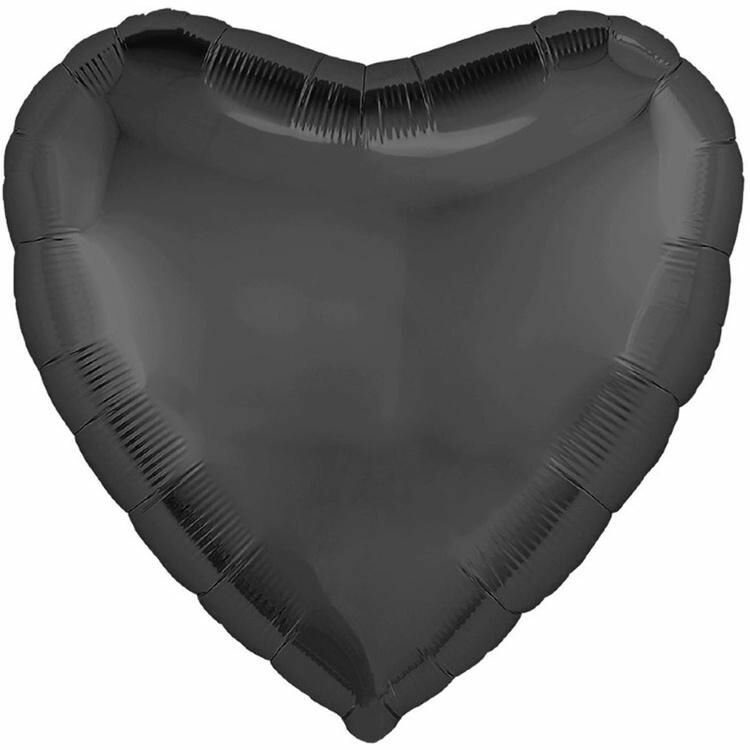 Шар 18" Сердце графит
