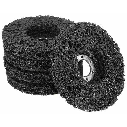 Диск коралловый зачистной для снятия ржавчины, краски на УШМ 125 мм черный 5шт.