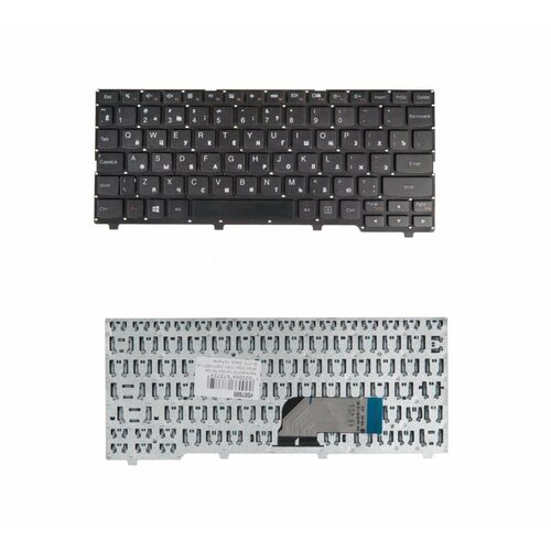 Keyboard / Клавиатура ZeepDeep для ноутбука Lenovo IdeaPad 100s-11IBY, черная без рамки, гор. Enter