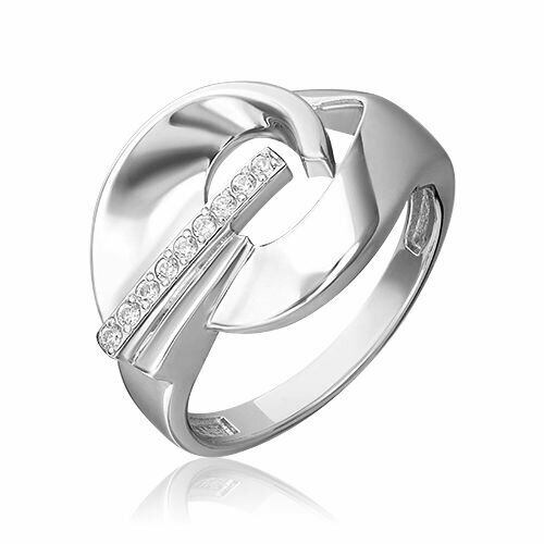 platina jewelry золотое кольцо с фианитами 01 4988 00 404 1110 48 Кольцо PLATINA, серебро, 925 проба, родирование, фианит, размер 16, серебряный