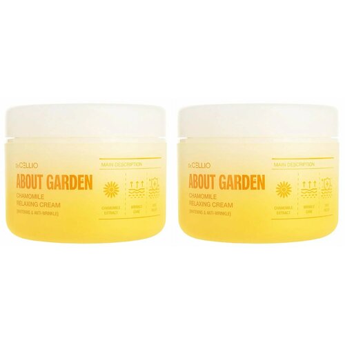 Крем для лица успокаивающий с ромашкой Dr. Cellio About Garden Chamomile Relaxing Cream, 90 мл, 2 шт