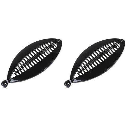 BEAUTELLA Заколка-банан для волос P2010280, черная, 2 шт