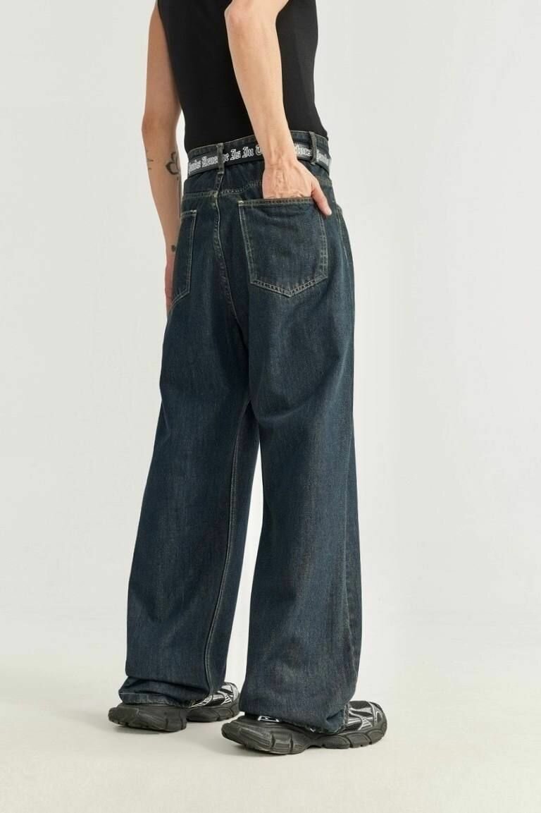 Джинсы широкие OFF STREET, размер S, синий — фото 1
