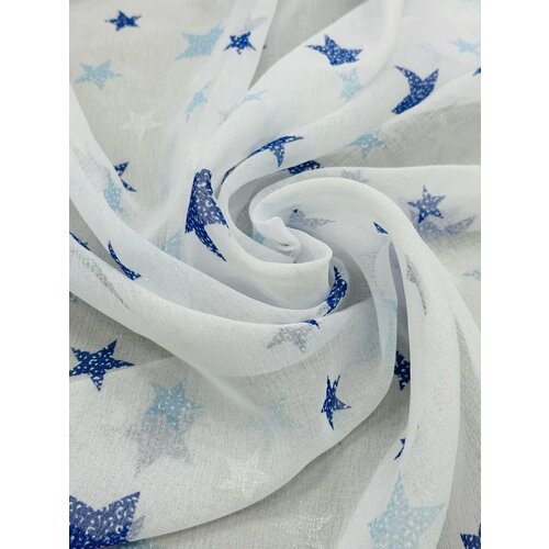 Тюль Viva текстиль с печатным рисунком, с утяжелителем, высота 2.75 м, на отрез от 1 метра