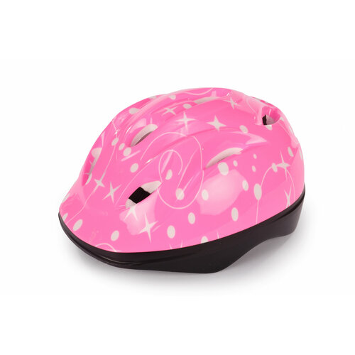 Шлем детский защитный для катания на велосипеде, самокате, роликах, скейтборде, обхват 52-54 см, размер М, 28х20х25 см, розовый – 1 шт