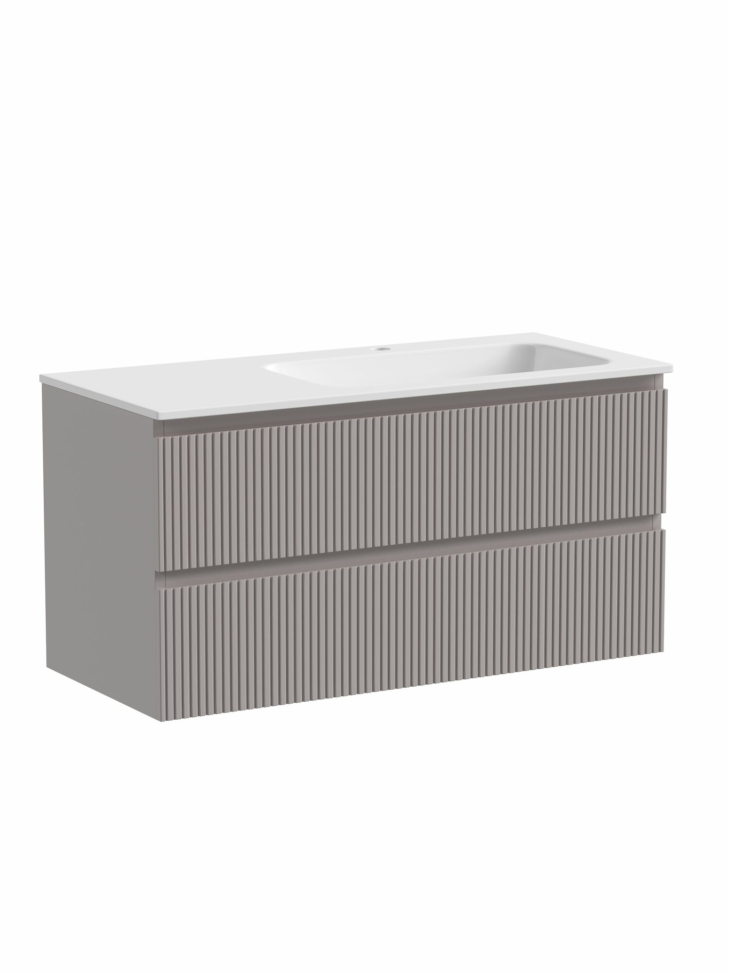 Тумба подвесная SANCOS Snob T правая 995х445х500, c двумя ящиками оснащенными доводчиками, Doha Soft