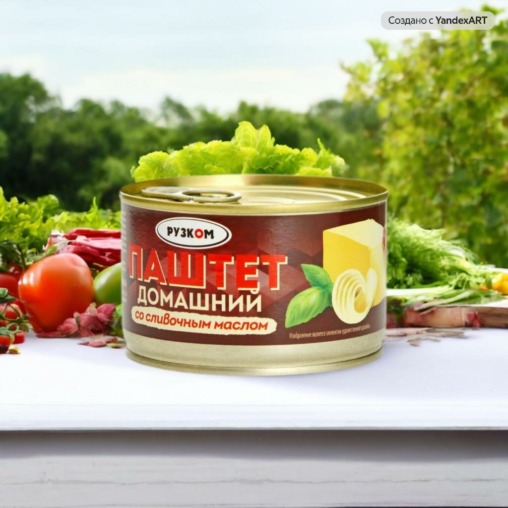 Паштет Домашний со сливочным маслом "Рузком" 230 гр.1шт