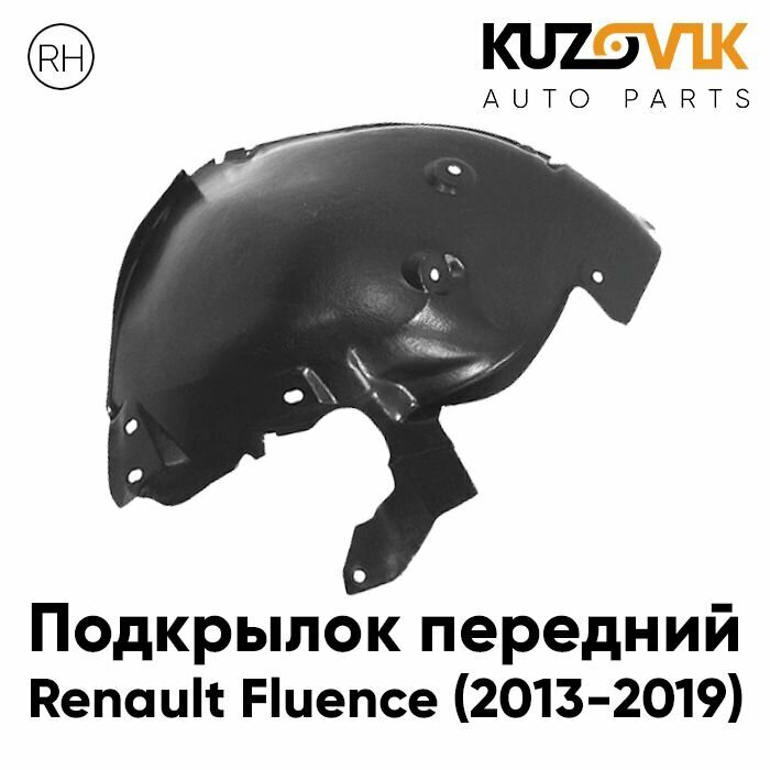 Передний подкрылок Рено Флюенс Renault Fluence (2013-2019) правый передняя часть