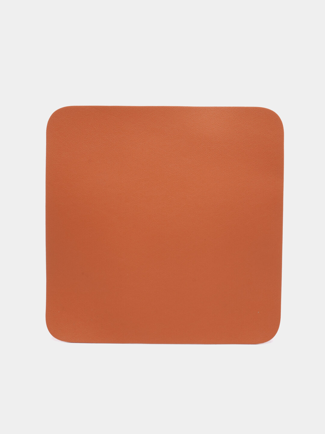 Коврик для мыши из эко-кожи Цвет Оранжевый Размер 22x22 см