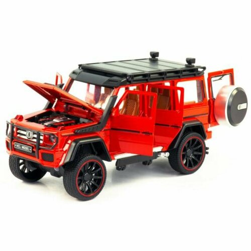 Металлическая машинка 1:22 Mercedes-Benz G63 HCL-901A, 22 см, инерционная, свет, звук машинка mercedes benz g63 12см машинка металлическая гелик гелентваген черный машинка 12см