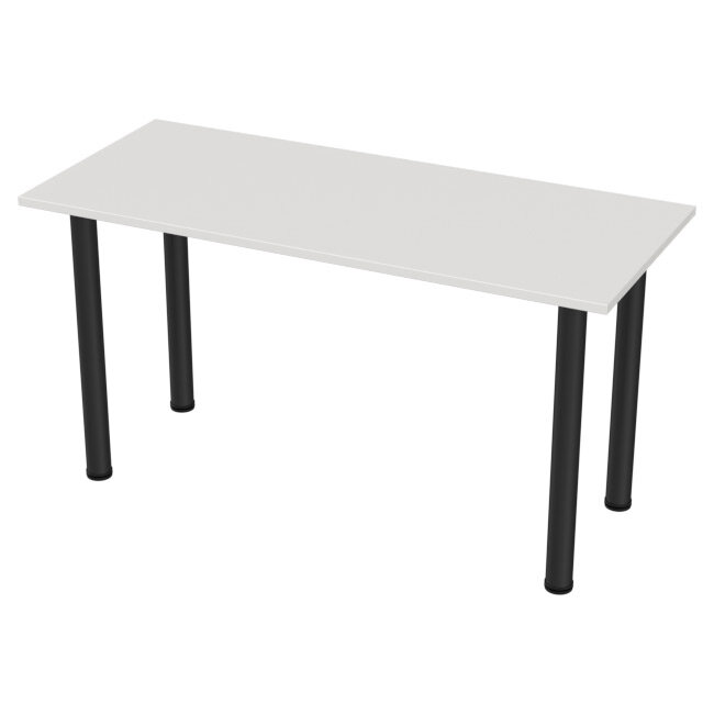фото Стол Меб-фф Стол на металлокаркасе СХ-42 Белый опора черная 140/60/74