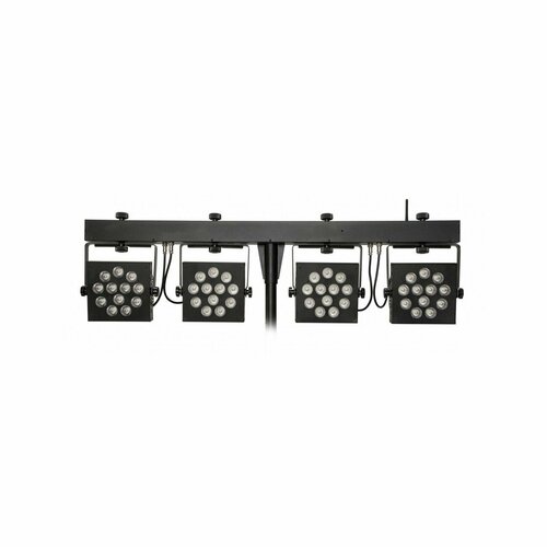 Involight MLS HEX48 - Светодиодный прожектор RGBWA/UV 12х12 Вт, кейс, ножной и ИК ДУ- пульт