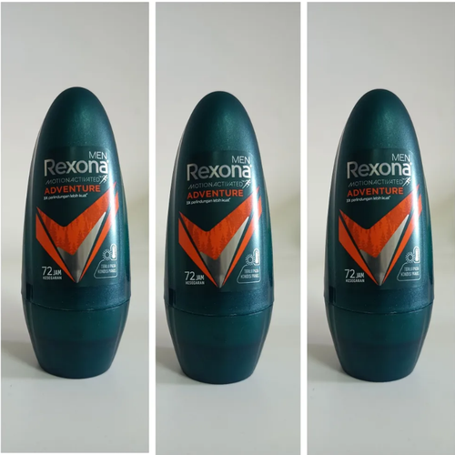 Ролик мужской Rexona Adventure 45 мл х 3 шт дезодоранты rexona роликовый антиперспирант кристальная чистота