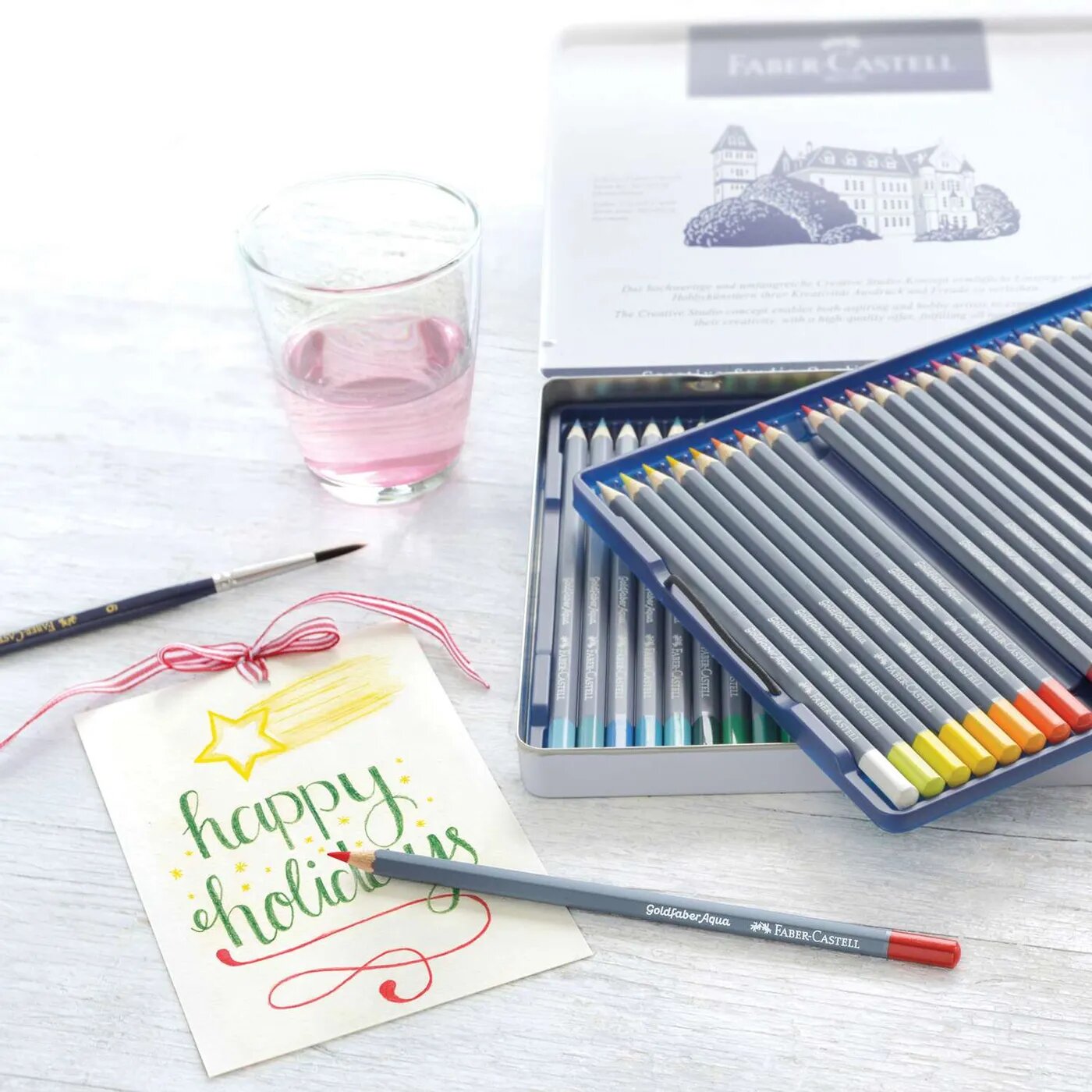 Карандаши акварельные Goldfaber Aqua, 48 цветов Faber-Castell - фото №17