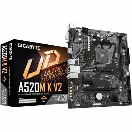Материнская плата Gigabyte AMD A520 SAM4 MATX A520M K V2 11 GIGABYTE 6490₽