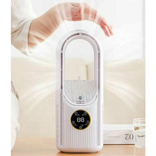 Настольный компактный кондиционер с функцией увлажнения и подсветкой для дома и офиса 6 режимов работы белый 140000₽