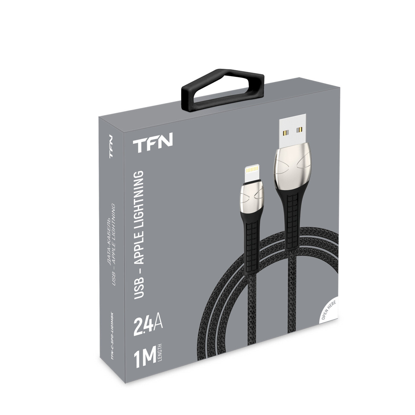 Кабель TFN USB Type-A/Lightning, 1м, black - фото №11
