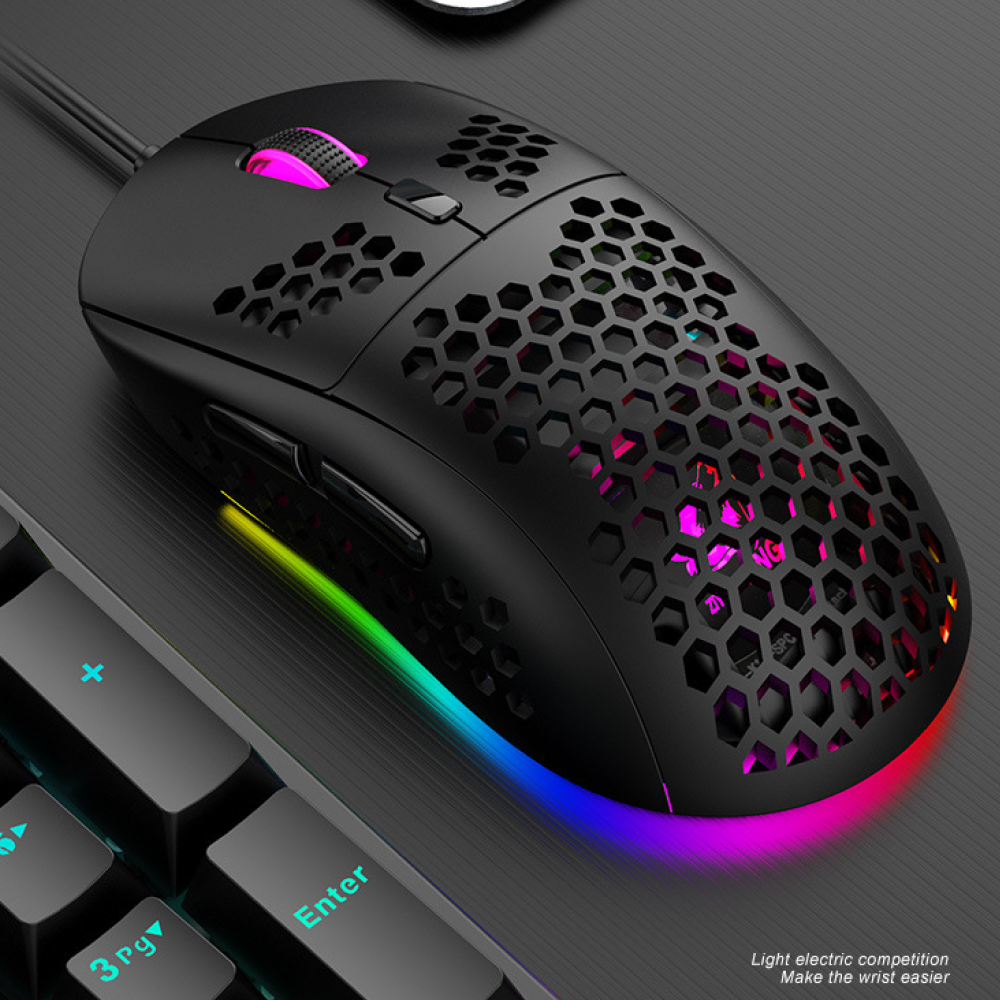 Игровая мышь компьютерная Wolf M8 с RGB подсветкой, Мышка проводная для компьютера, ноутбука, Gaming/game mouse, игровые мышки, геймерская, оптическая
