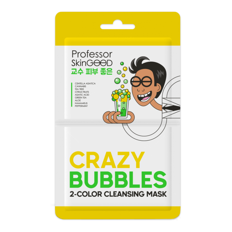 Professor SkinGOOD Пузырьковая маска для лица Crazy Bubbles 2 Color Cleansing Mask 1 шт