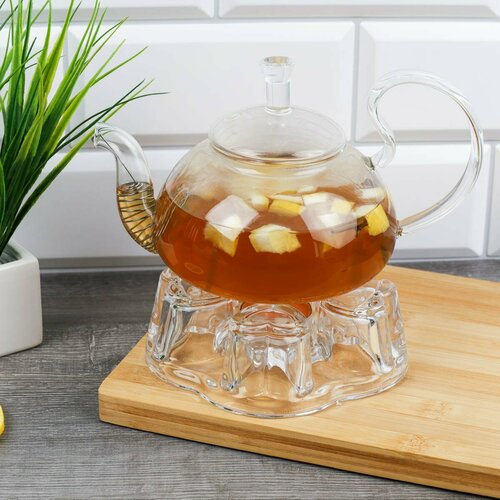 Подставка для подогрева стеклянного чайника размер 14х14х5 см 550₽