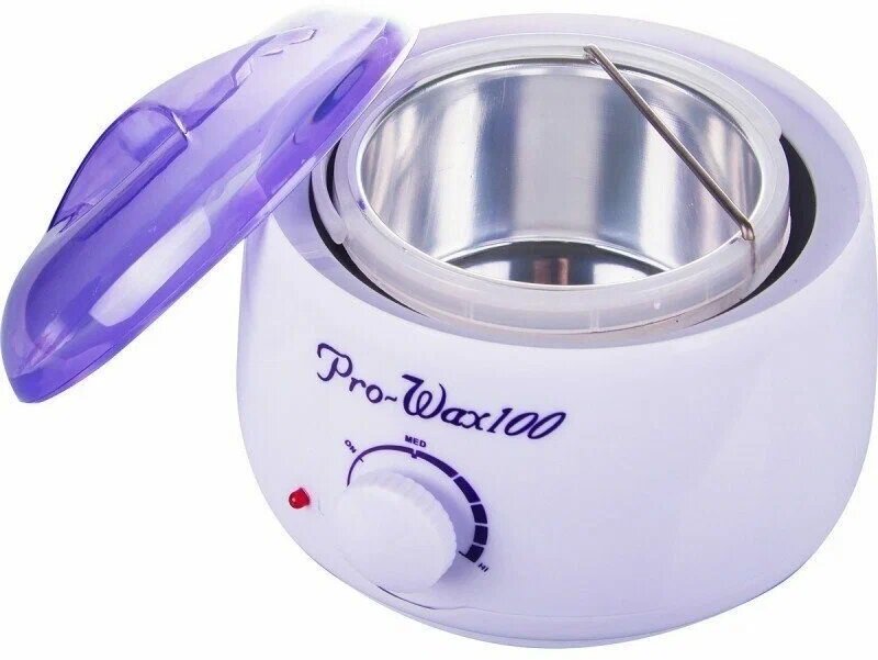 Воскоплав баночный WHITE LINE Pro‑Wax100 с терморегулятором 400 мл, 80 Вт – для депиляции, горячего воска, парафина — фото 1
