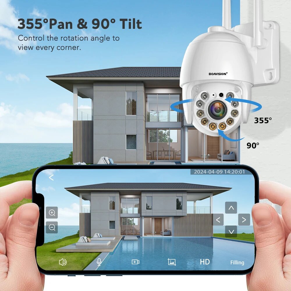 BOAVISION IP-камера видеонаблюдения 8MP, 1080P No Power — фото 1