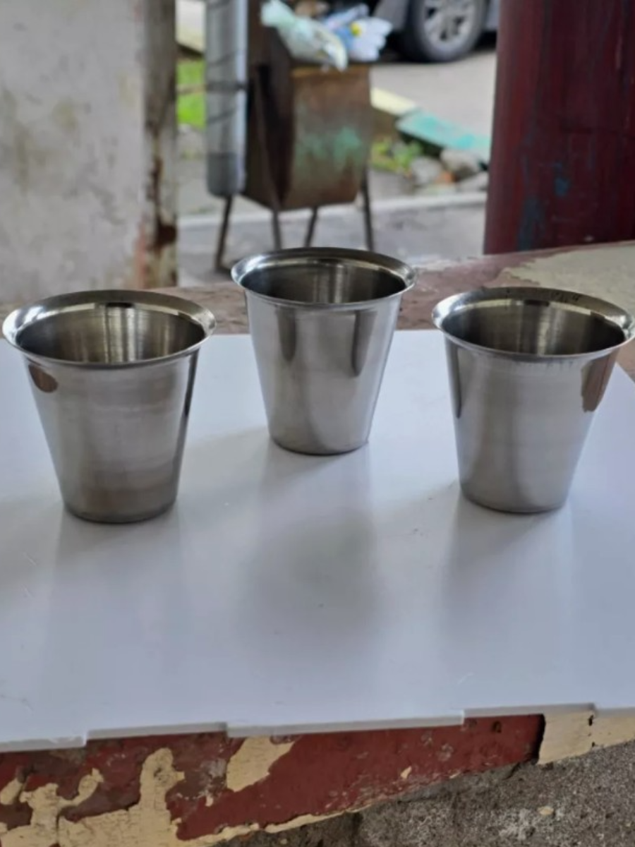 фото Стопки походные, из нержавеющей стали, 100 мл, 3 шт.