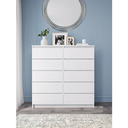 Комод белый без ручек для спальни 120x120x40 12500₽