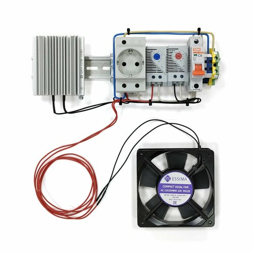 Комплект автоматики для термошкафа с подогревом 100Вт и вентиляцией 112 мч 509900₽