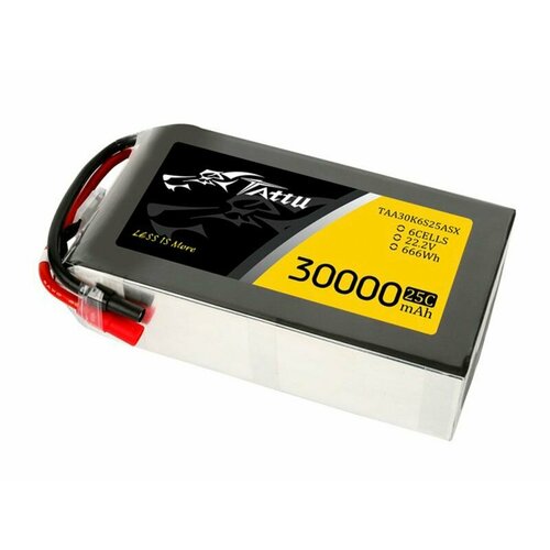 Аккумулятор LiPo GensAce Tattu 22.2V 6S1P 30000mAh 25C с разъемом AS150+XT150 TA-25C-30000-6S1P