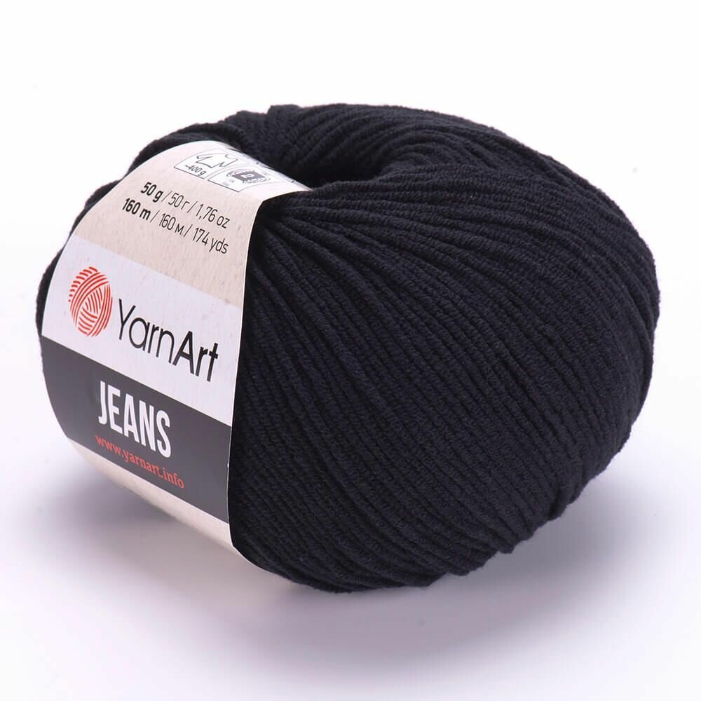 Пряжа Джинс (Jeans Yarnart) упаковка 10 мотков 50 г. 160 м. 55% хлопок 45% полиакрил цвет 53 черный