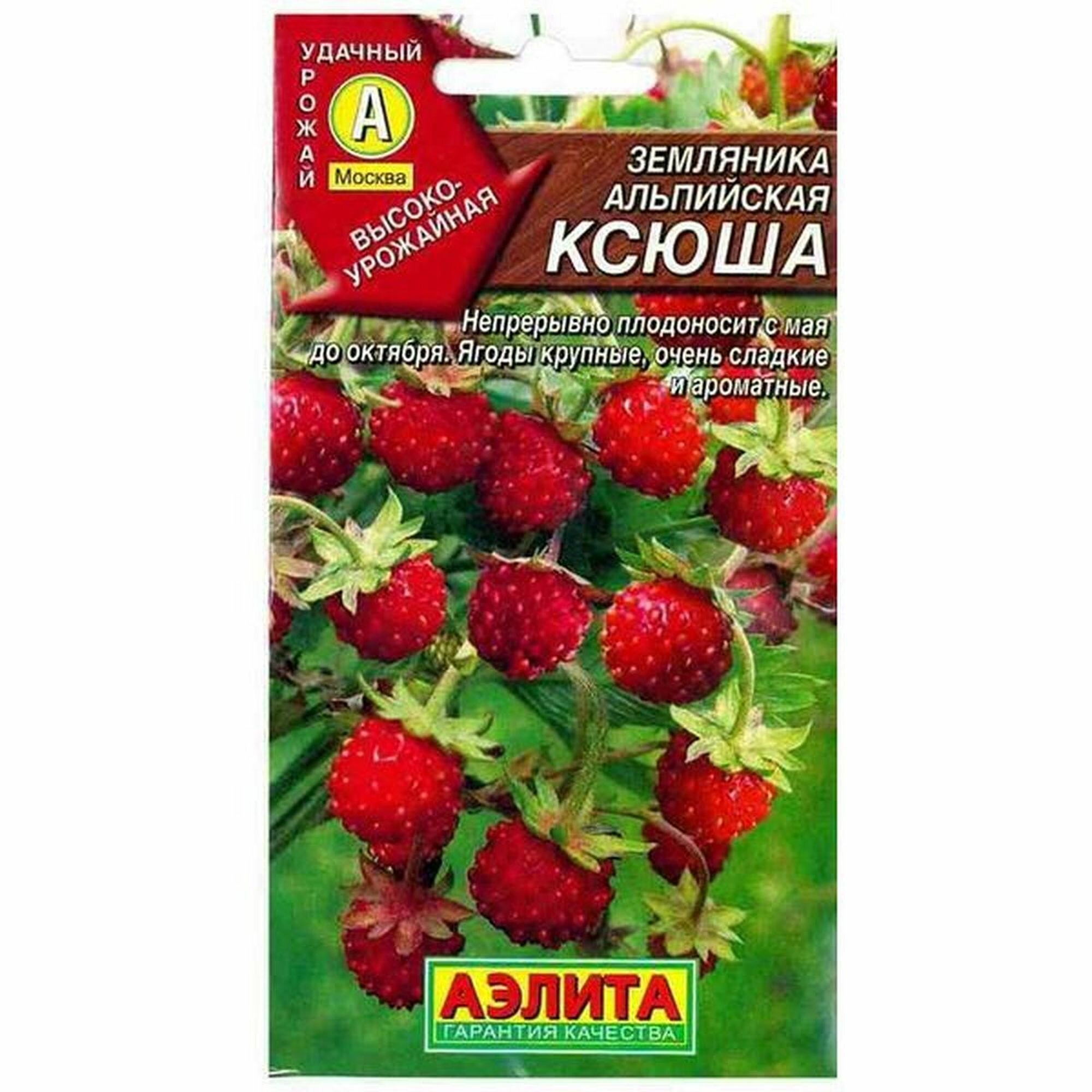 Семена Земляника Ксюша альпийская Аэлита 1 пачка - 0.04г семян