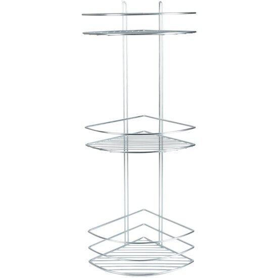Полка Rosenberg для ванной 3-х ярусная угловая овал.-RUS-385335