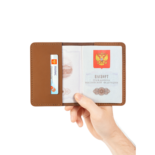 Обложка для паспорта Yuzhanini Goods, коричневый