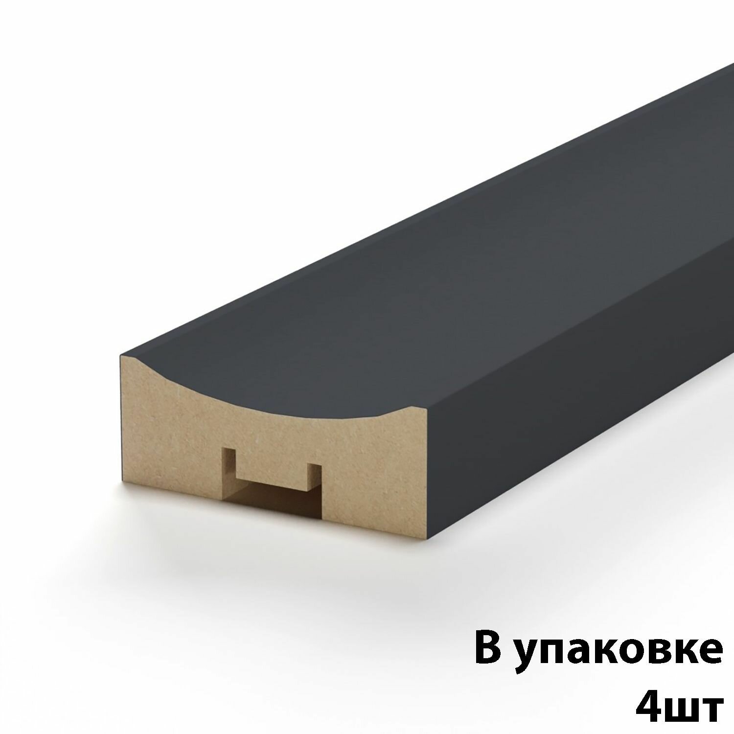 Рейки Деревянные Интерьерная рейки на стену из мдф STELLA Планкен Рекесс Black Lead