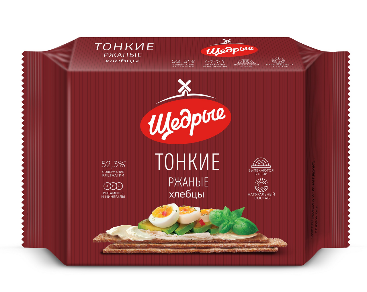 Хлебцы ржаные щедрые тонкие, 170г
