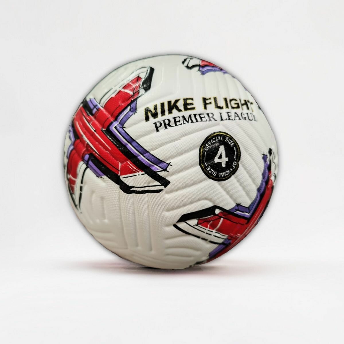Футбольный мяч Nike Flight Super размер4, бело-красный, для улицы и зала.