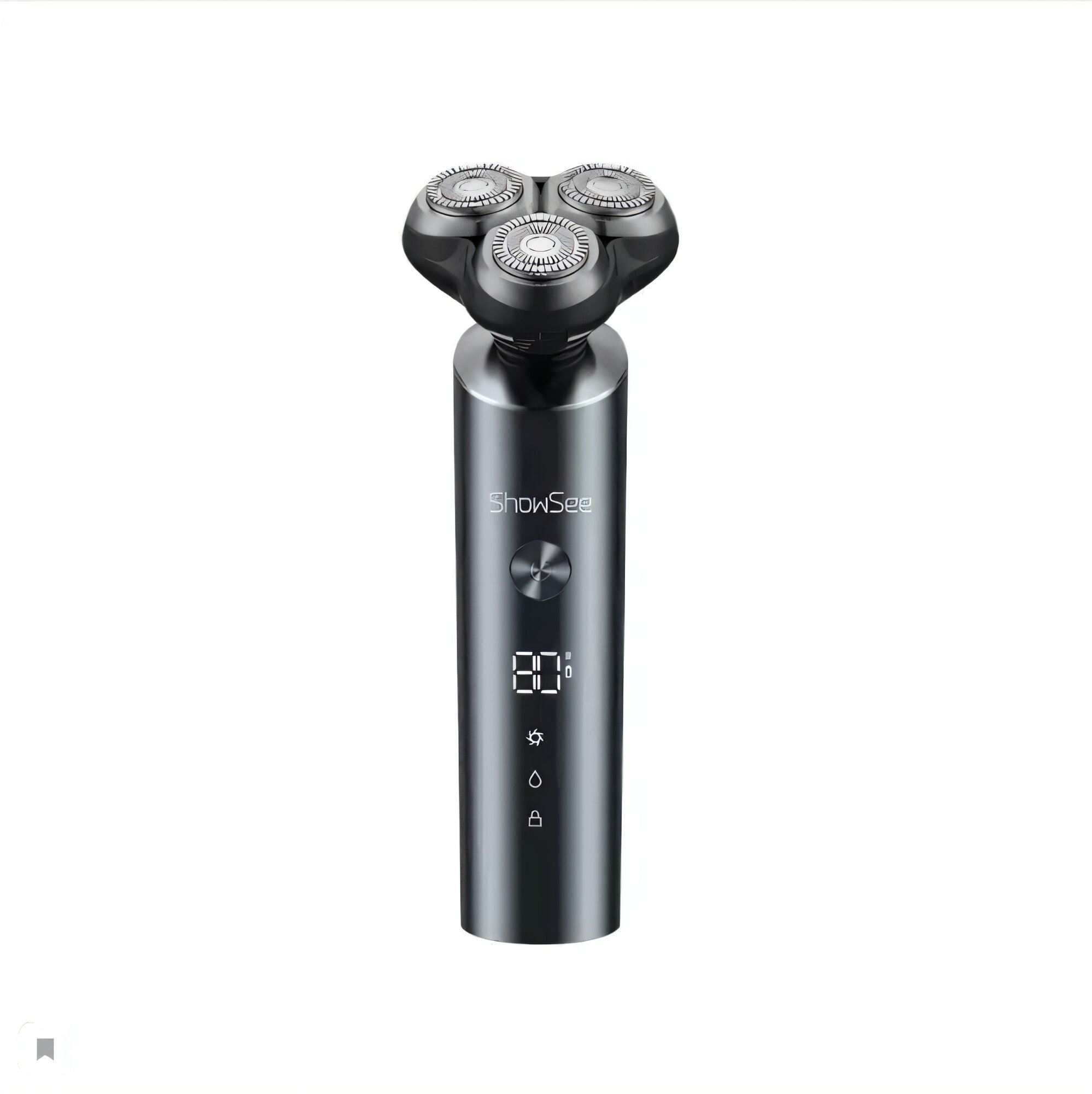 Электробритва Xiaomi ShowSee Electric Shaver F305-GY черный, ротационная, с триммером, водонепроницаемая — фото 1