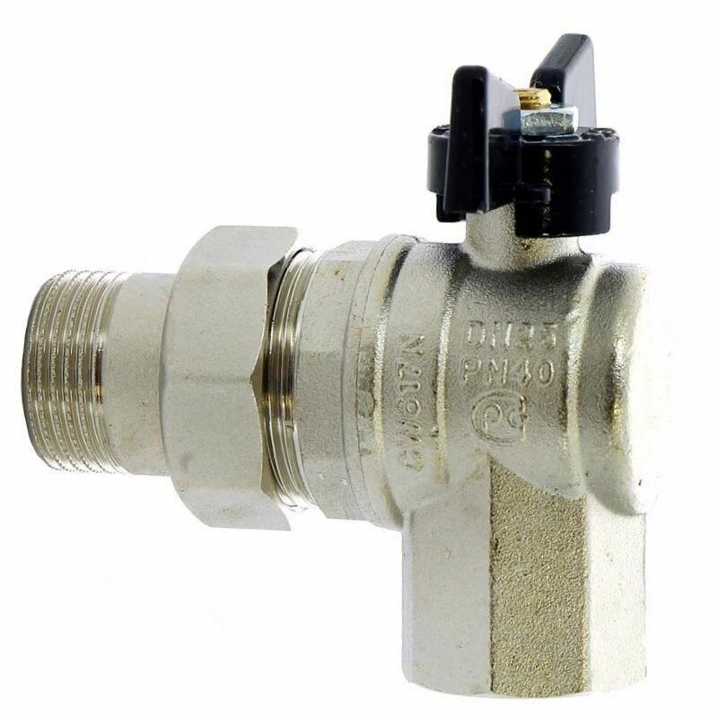 Кран шаровой Bugatti 1" с американкой угловой — фото 1