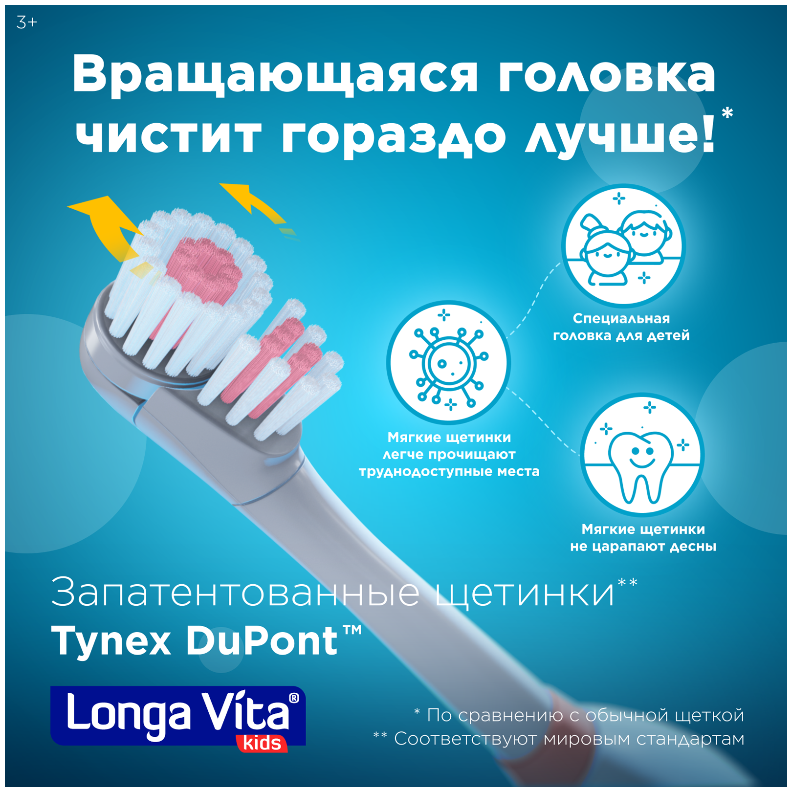Вибрационная зубная щетка Longa Vita Щенячий патруль Скай, белый/розовый