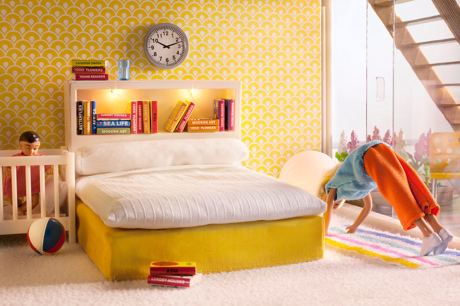 Дом для кукол LUNDBY Стокгольм с освещением с бассейном - фото №6