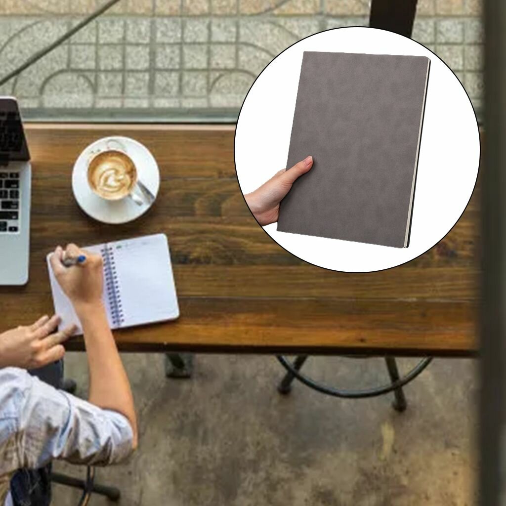 Картинки Бизнес-блокнот 1 B5 из овечьей кожи-01 серый-Праздничные подарки