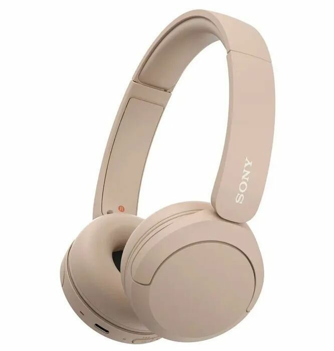 Наушники Sony WH-CH520, Оригинал, накладные, беспроводные, Кремовые.