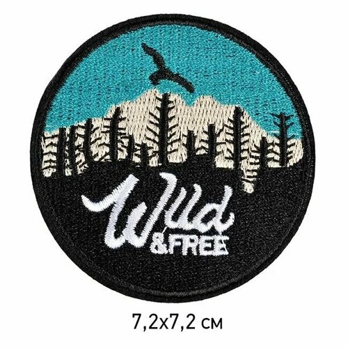 фото Нашивка шеврон (патч) с термоклеем № 117 wild & free mpsaler