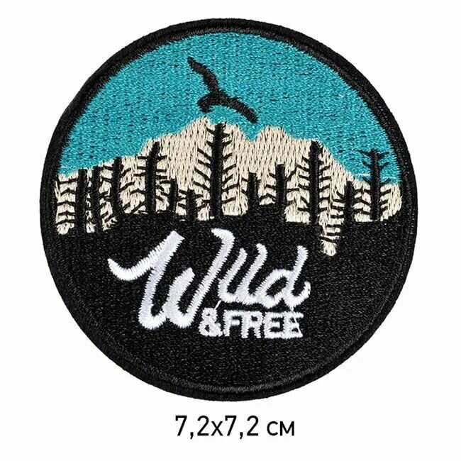 Нашивка шеврон (патч) с термоклеем № 117 Wild & free